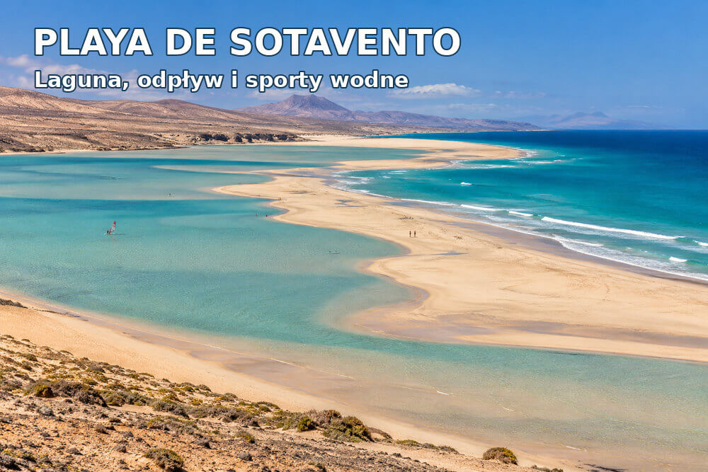 Playa de Sotavento – laguna, odpływ i sporty wodne